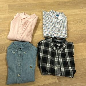 4 dress shirts bundle Jane and Jack, Polo, etc